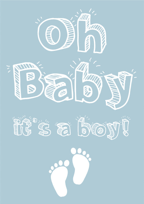 Congratulations Baby Boy Card Personalisation