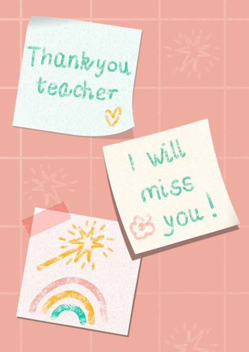 Thank You Teacher Card Personalisation