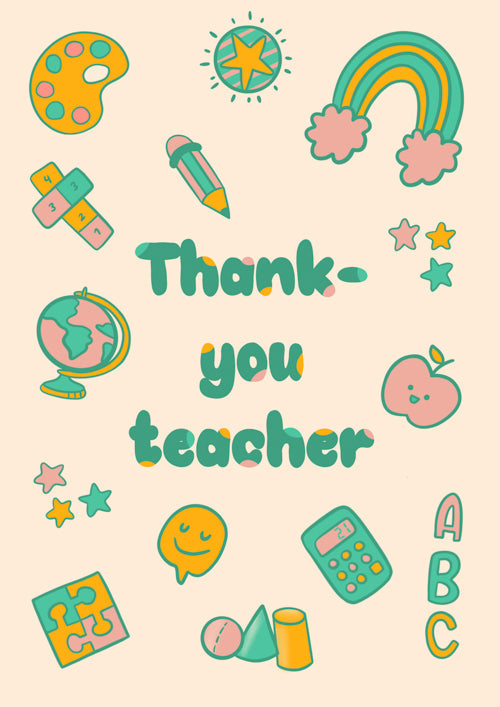 Thank You Teacher Card Personalisation