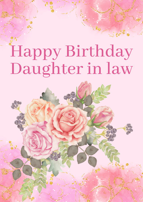 Daughter In Law Birthday Card Personalisation