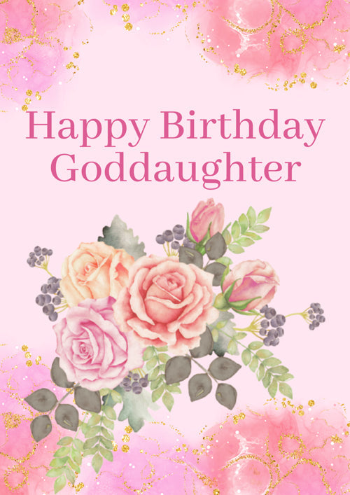 Goddaughter Birthday Card Personalisation