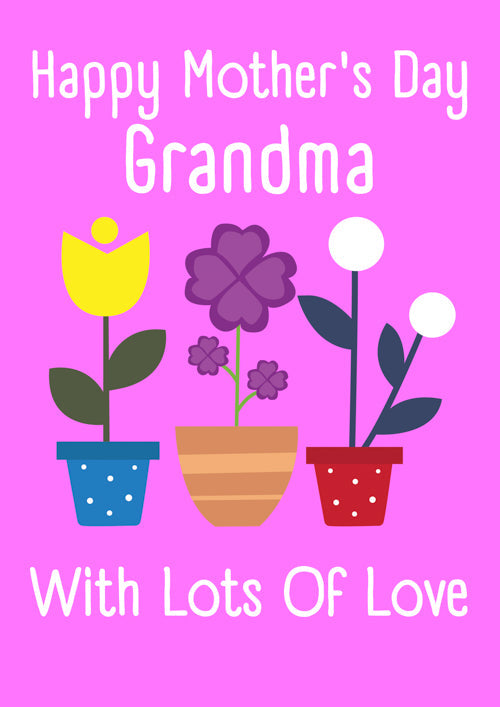 Grandma Mothers Day Card Personalisation