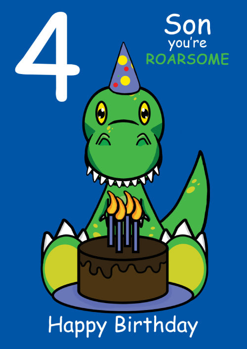 4th Son Birthday Card Personalisation