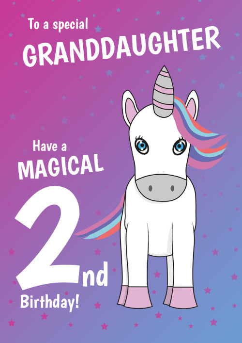 2nd Granddaughter Birthday Card Personalisation