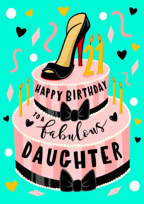 21th Daughter Birthday Card Personalisation