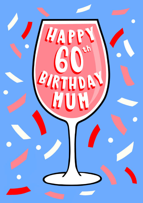 60th Mum Birthday Card Personalisation