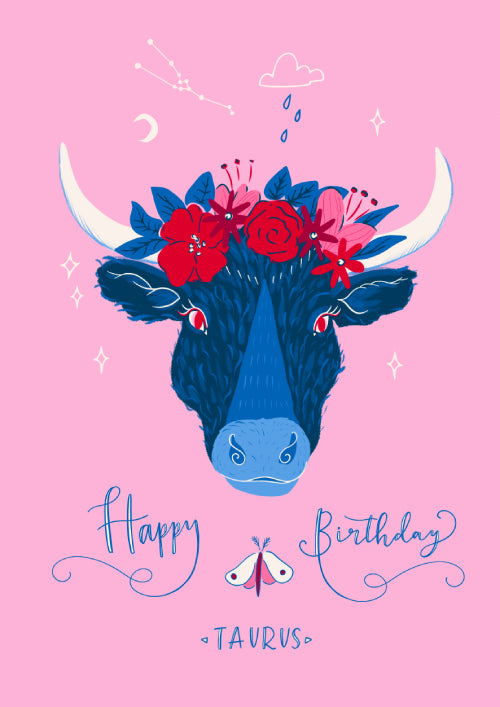 Taurus Birthday Card Personalisation