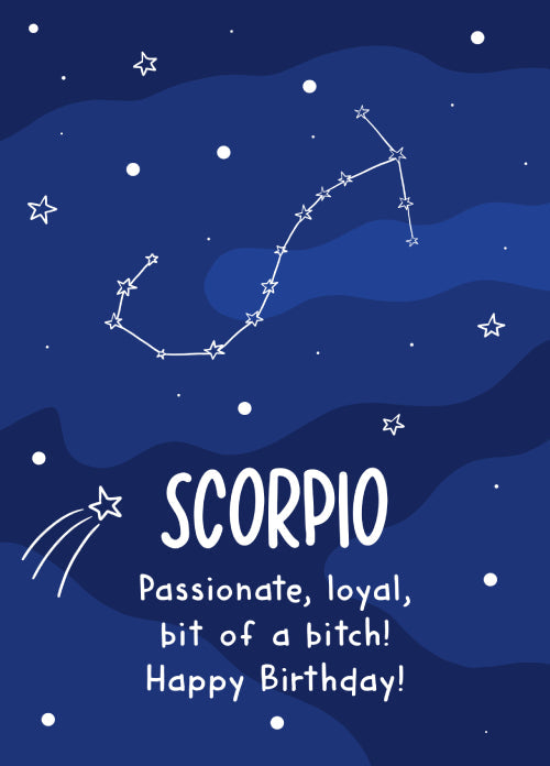 Scorpio Birthday Card Personalisation