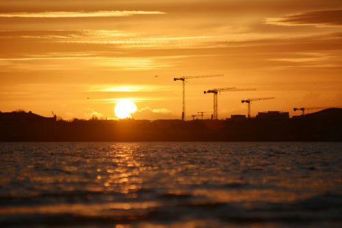 Blank Card Personalisation - Orange Sunset Overlooking Sea