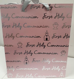 Gift Bag -  Large /  First Holy Communion Pink & With Gift Tag