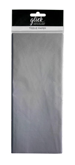 Gift Wrap - Plain Tissue / Grey ( 4 Sheets )