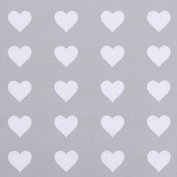 Gift Wrap - Flat Wrap / Hearts Silver (Folded Twice)