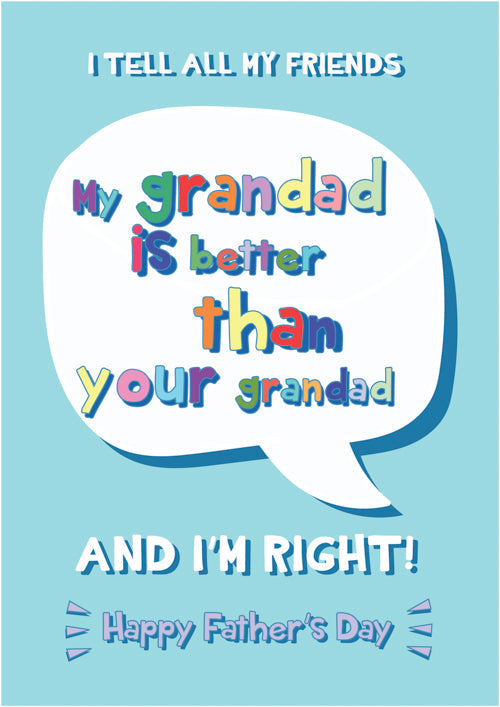 Grandad Fathers Day Card Personalisation
