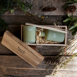 Wood Box Candle & Diffuser - Dublin Herb / Winter Walks