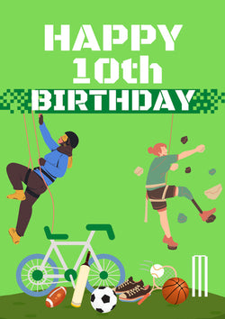 10th Birthday Card Personalisation