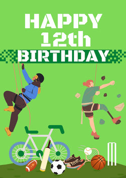 12th Birthday Card Personalisation