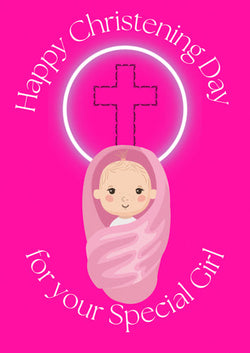Christening Special Girl Card Personalisation