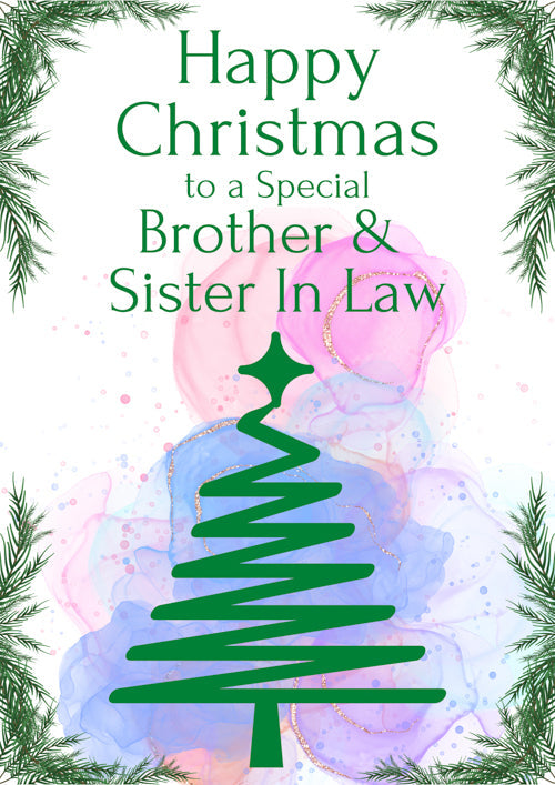 Special Brother And Sister In Law Christmas Card Personalisation
