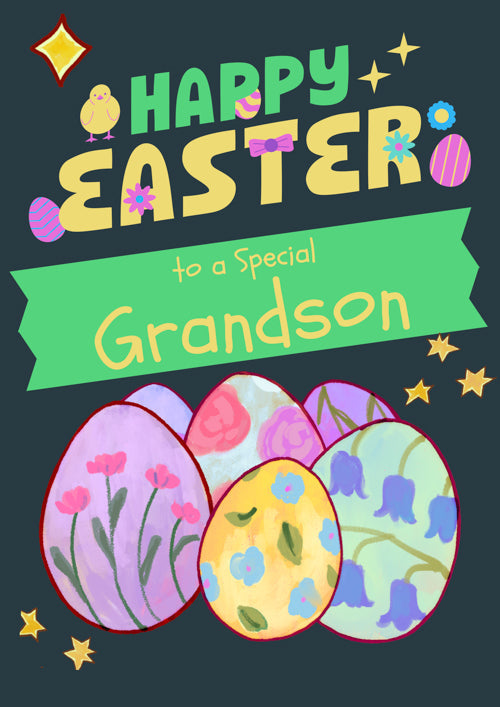 Special Grandson Easter Card Personalisation