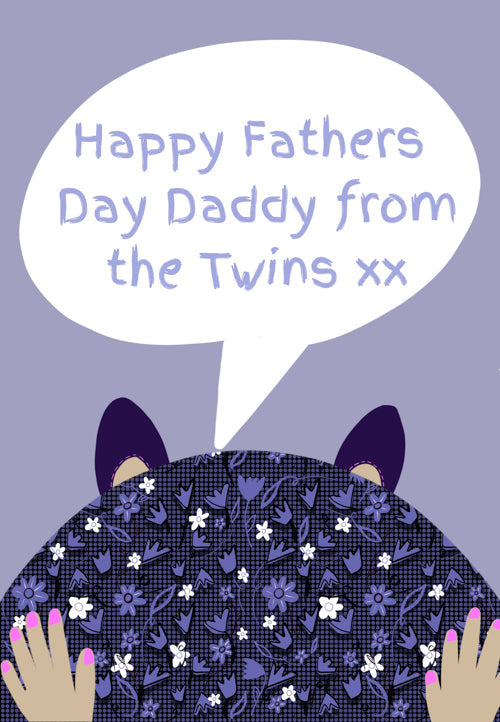 From The Twins Daddy Fathers Day Card Personalisation