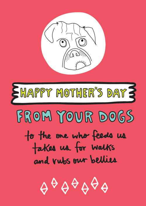 From Dogs Mothers Day Card Personalisation