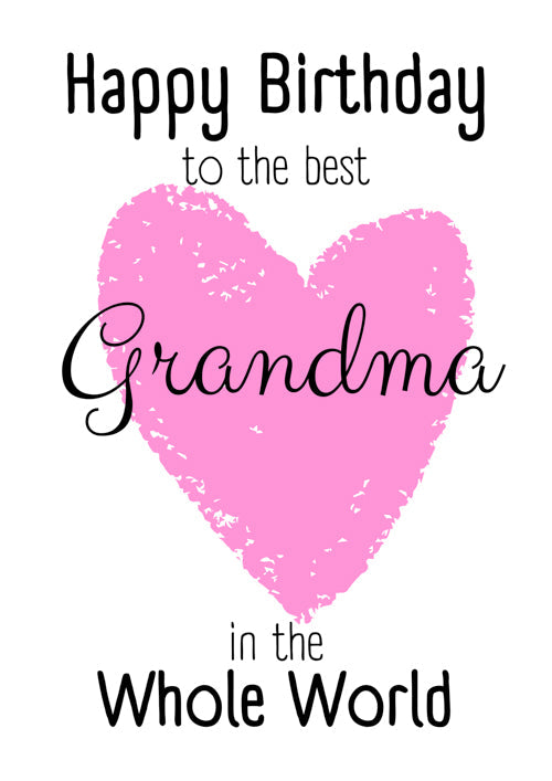 Grandma Birthday Card Personalisation
