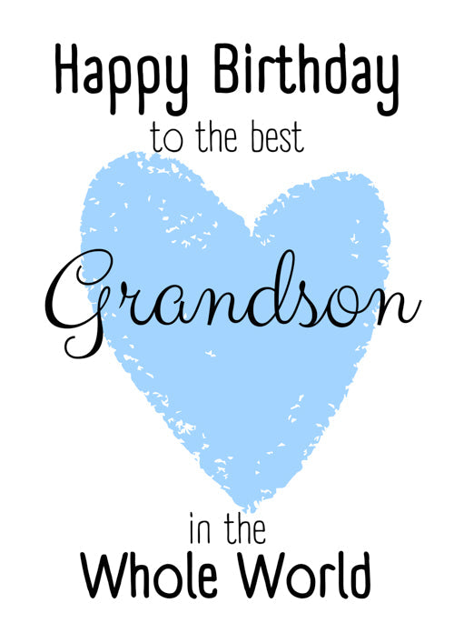 Grandson Birthday Card Personalisation