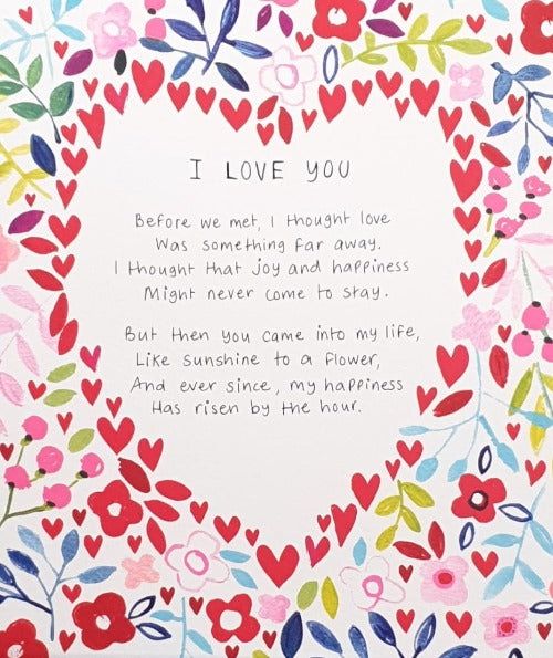 I Love You Valentines Day Card