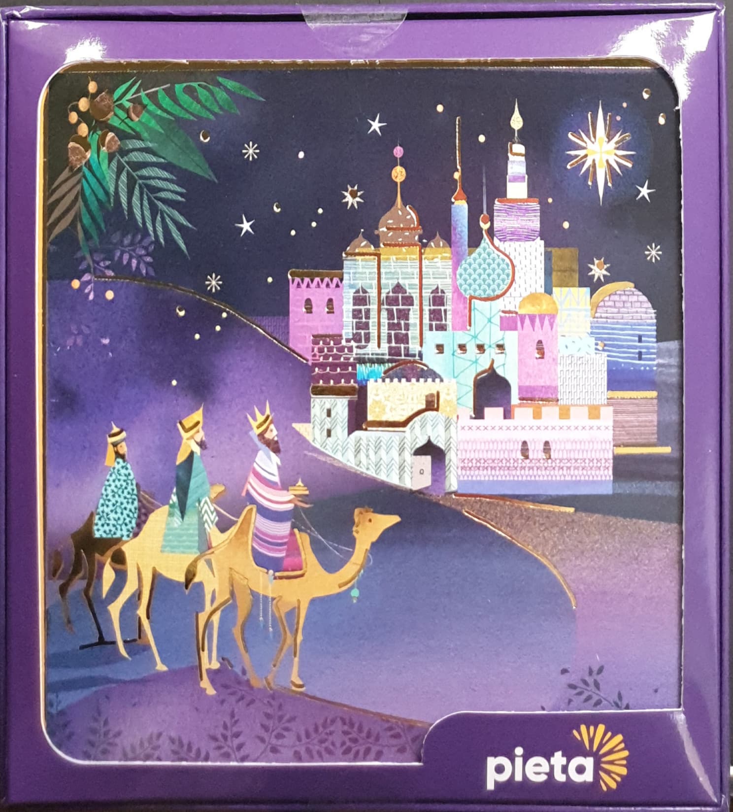 Charity Christmas Card (In Irish & English) - Box of 16 / Pieta - Three Kings Travelling