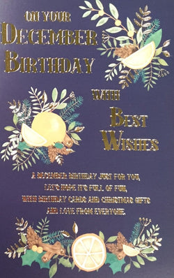 December Birthday Christmas Card