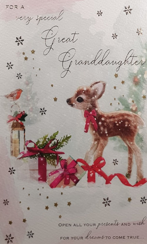 Special Great Granddaughter Christmas Card