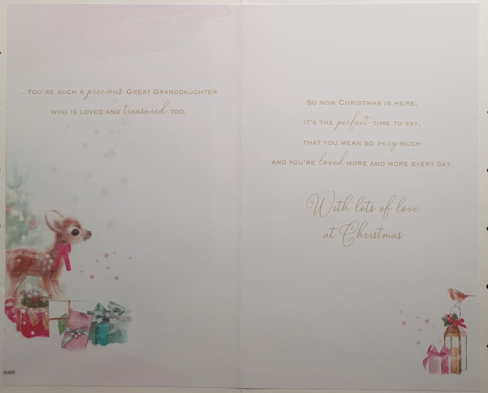 Special Great Granddaughter Christmas Card