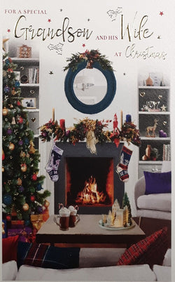 Special Grandson And His Wife Christmas Card
