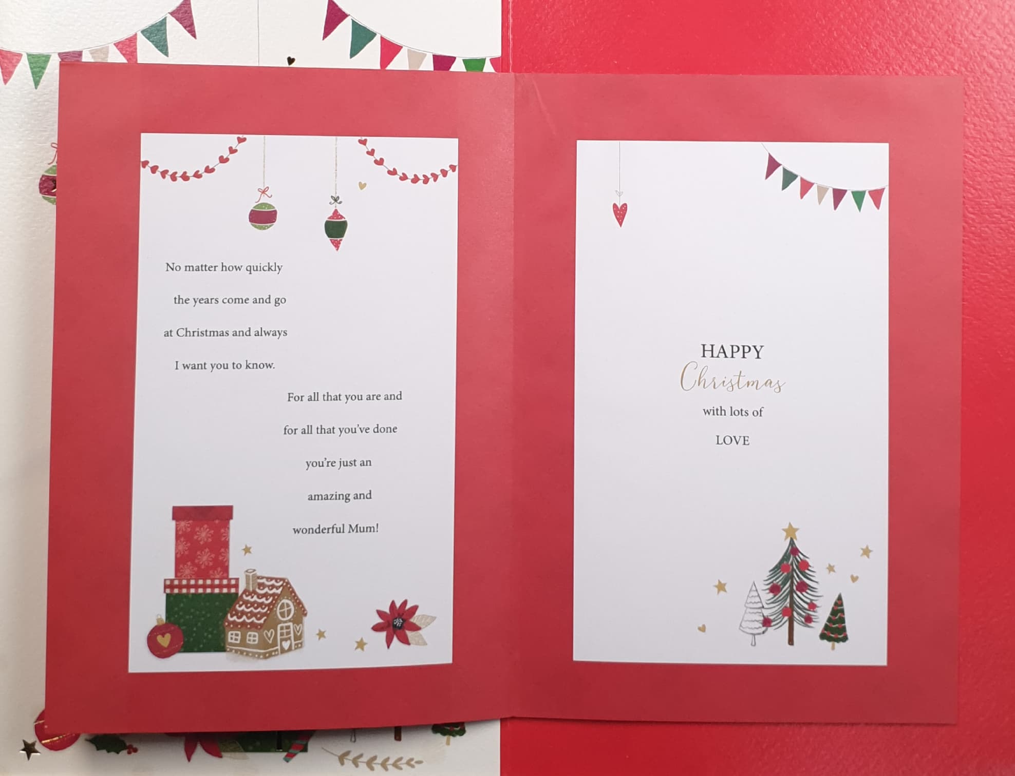 Special Mum Christmas Card - Cake Toppers & Gingerbread House