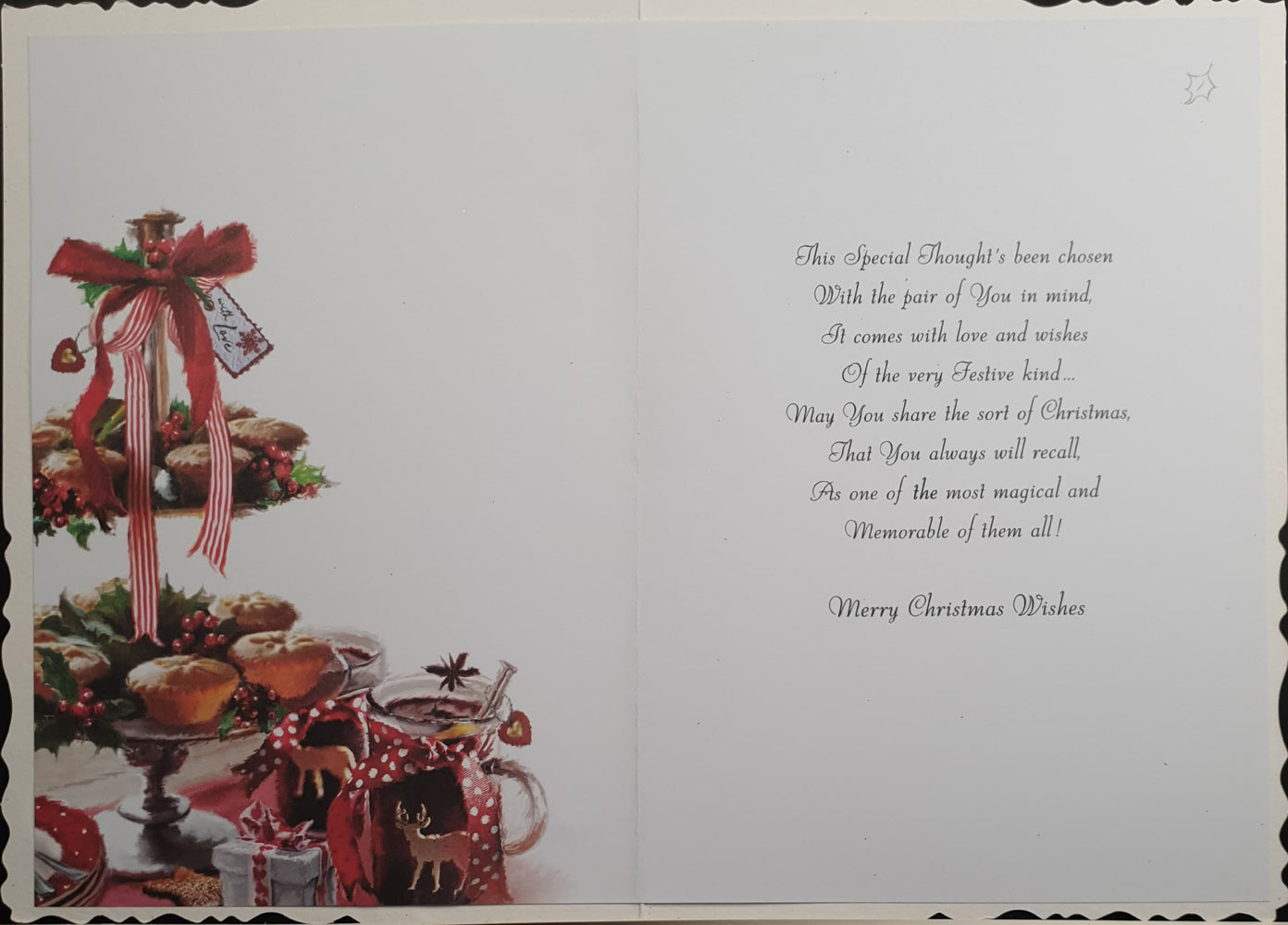 Special Sister And Her Partner Christmas Card - Muffins & Hot Chocolate