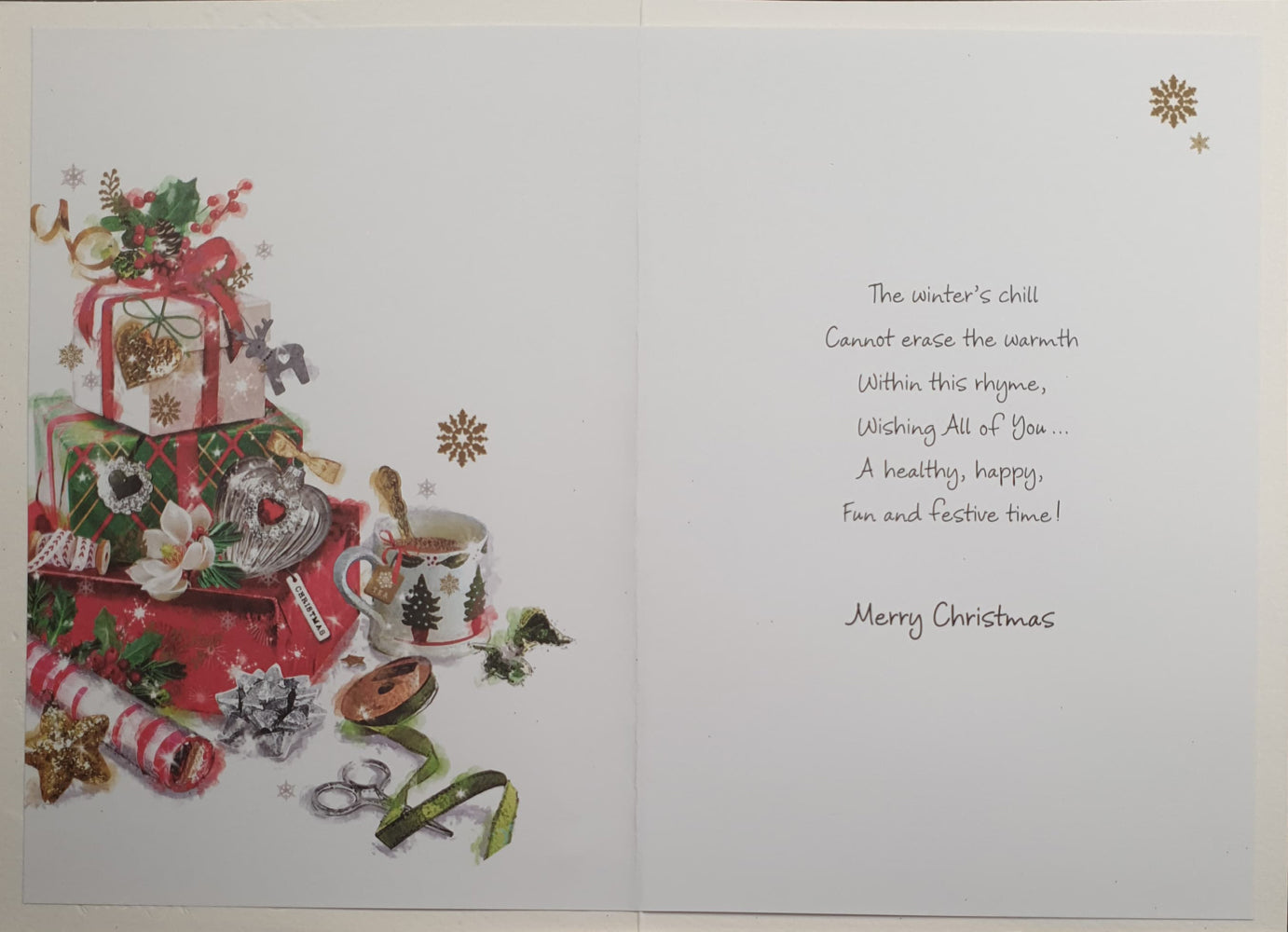 To All Of You Christmas Card - Stars & Lots Of Gifts