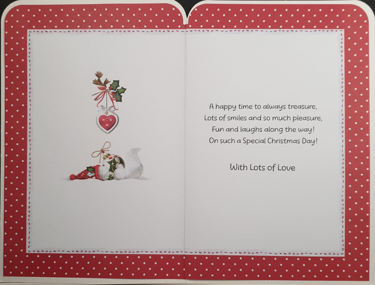 Special 1st Daughter Christmas Card - Love & Cuddles