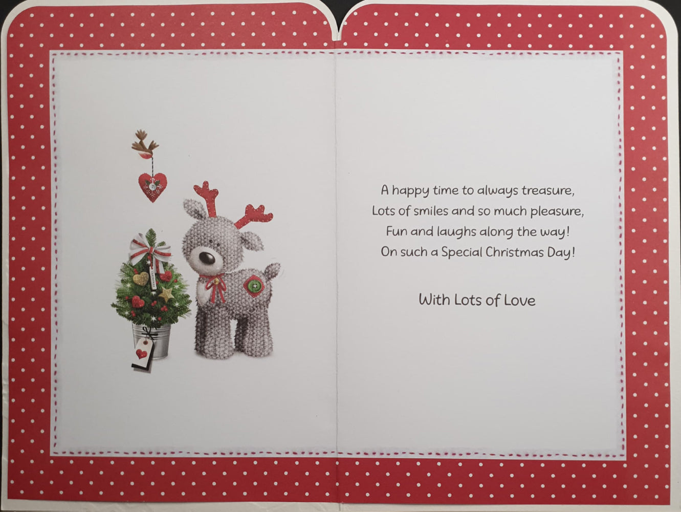 Special 1st Sons Christmas Card - Bear & A Cracker