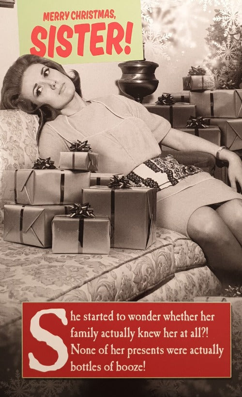 Funny Sister Christmas Card