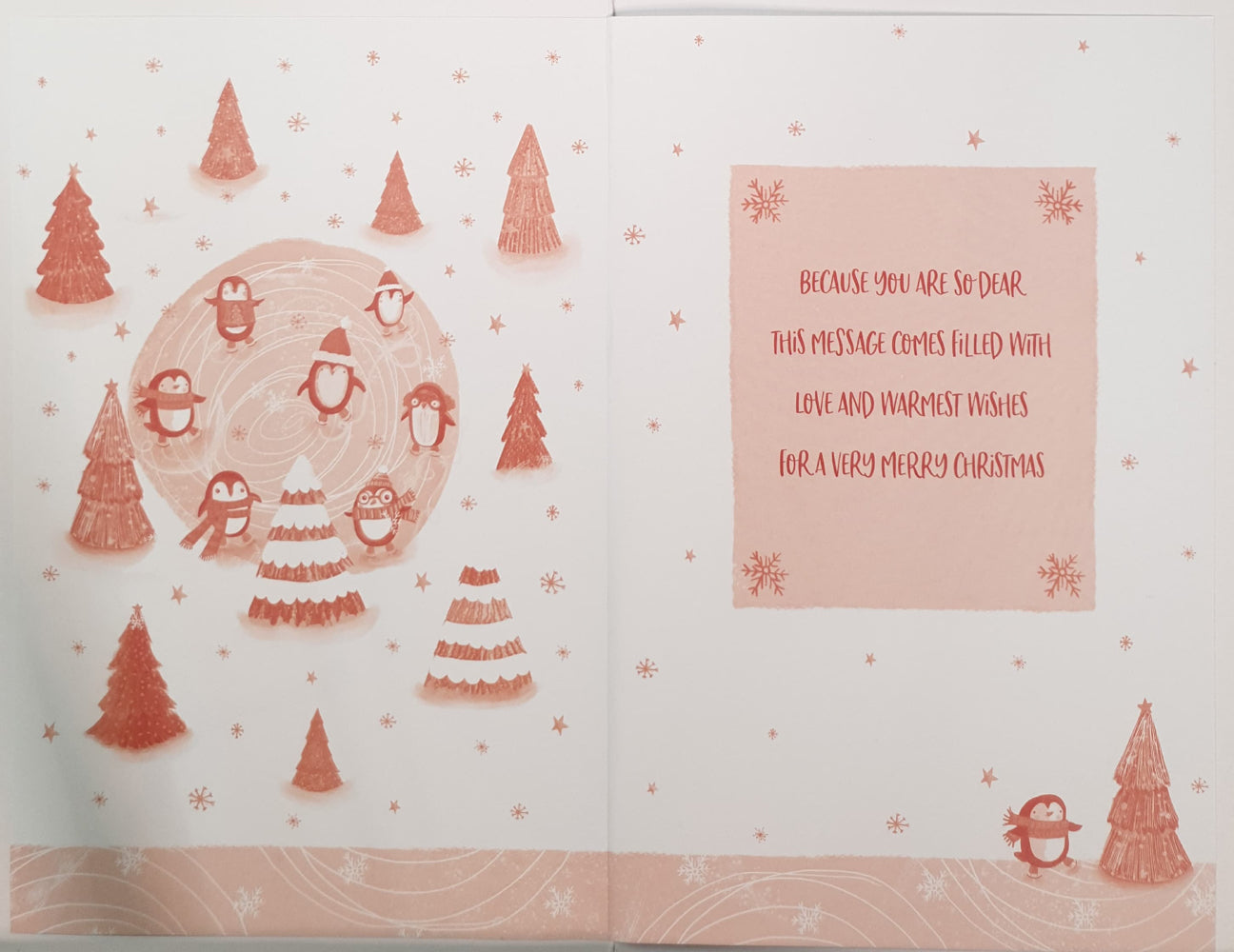 Great Grandson Christmas Card - Penguin Family & Snow