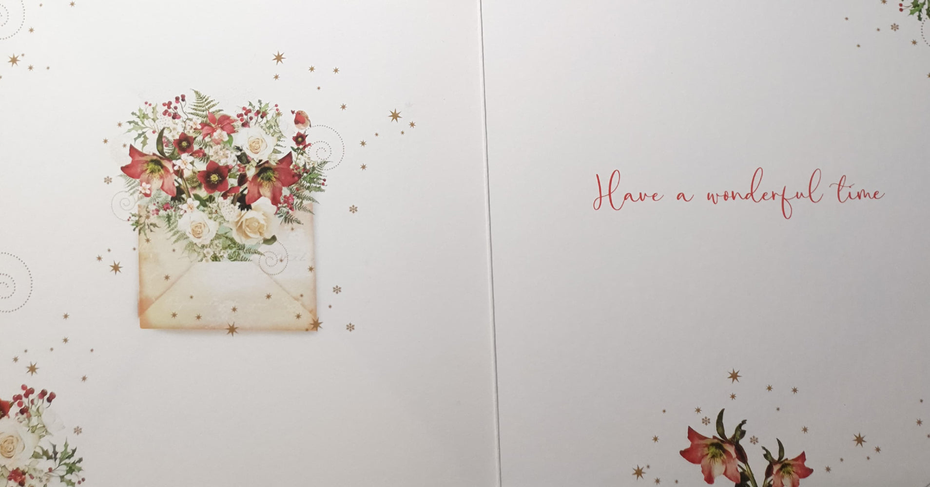 General Christmas Card - Floral Envelope