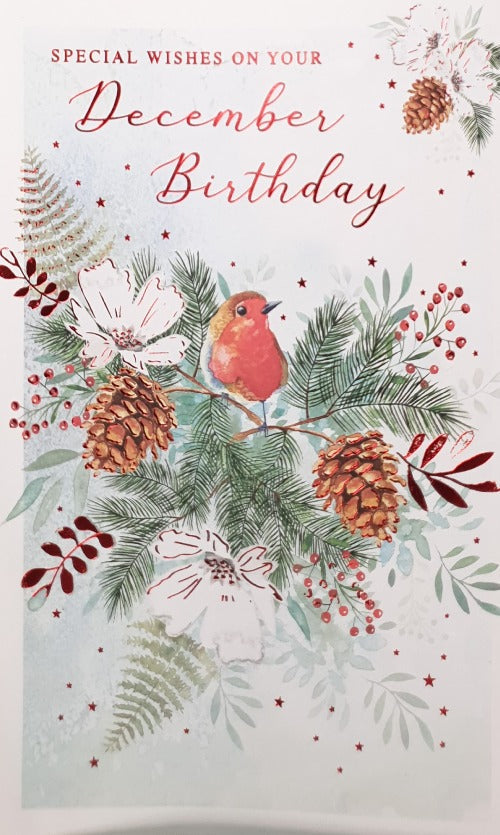 Special December Birthday Christmas Card