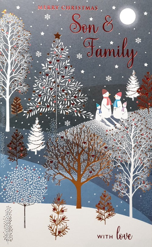 Son And Family Christmas Card