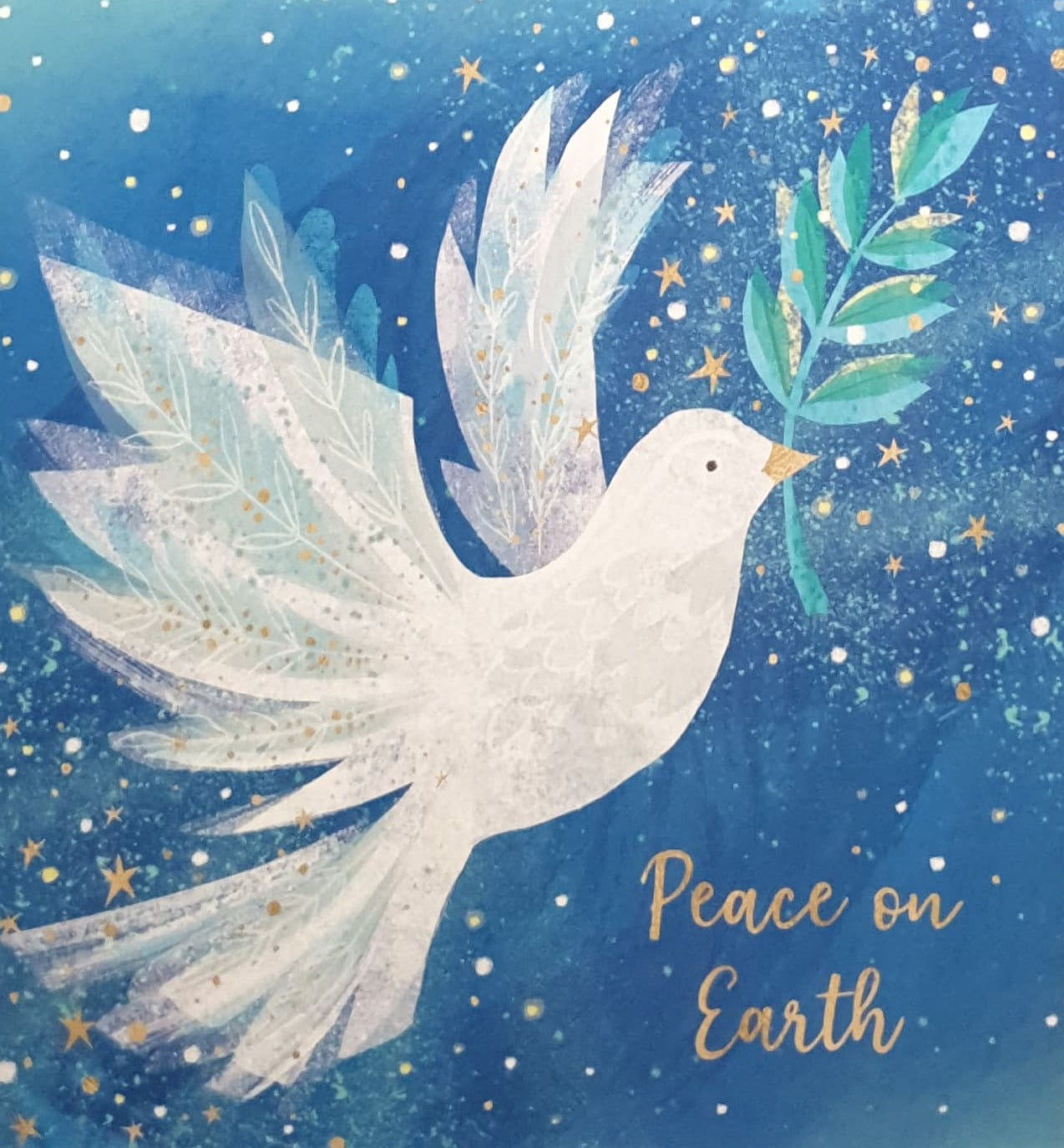 Charity Christmas Cards - Pack of 8 / Down Syndrome Ireland - White Dove & Peace on Earth