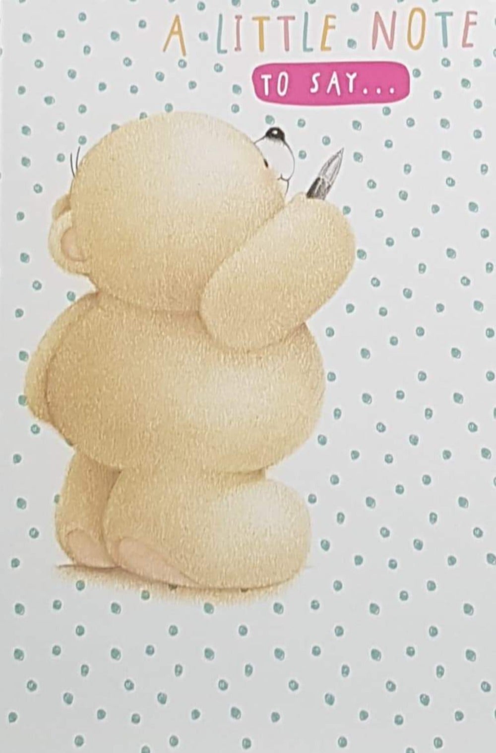 Pack Of Cards - Cute Teddy Sending A Little Note To Say & Green Spots