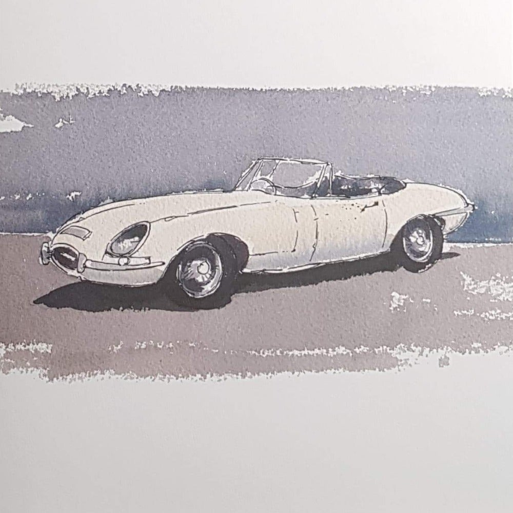 Blank Card - Hobby / Classic White Car Painted