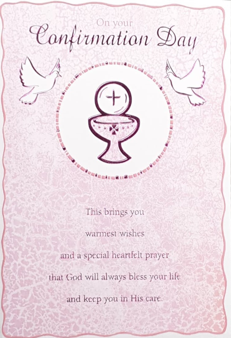 Confirmation Card - Girl / Warmest Wishes Haeatfelt Prayer