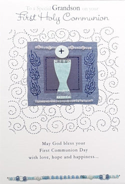 Communion Card - Grandson
