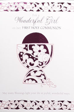 Communion Card - Wonderful Girl