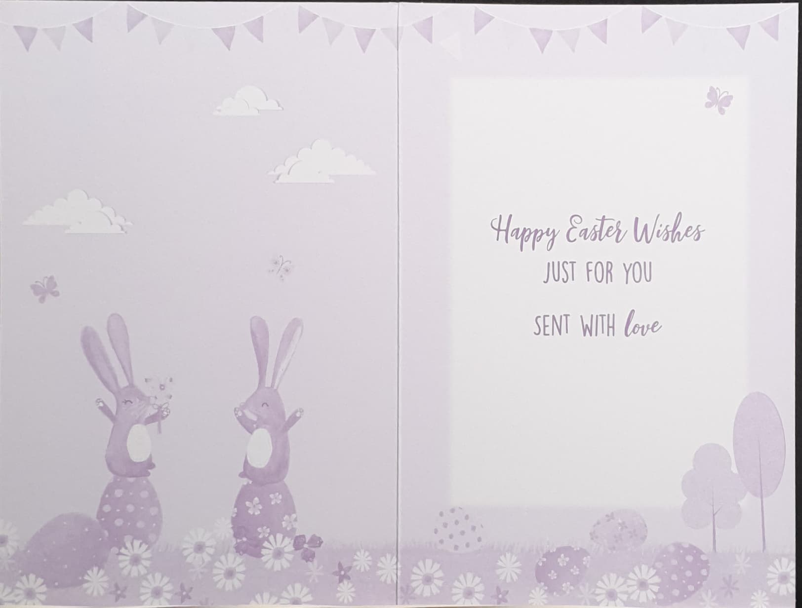 Special Friends - Easter Card / Cute Bunnies Sitting on Big Eggs